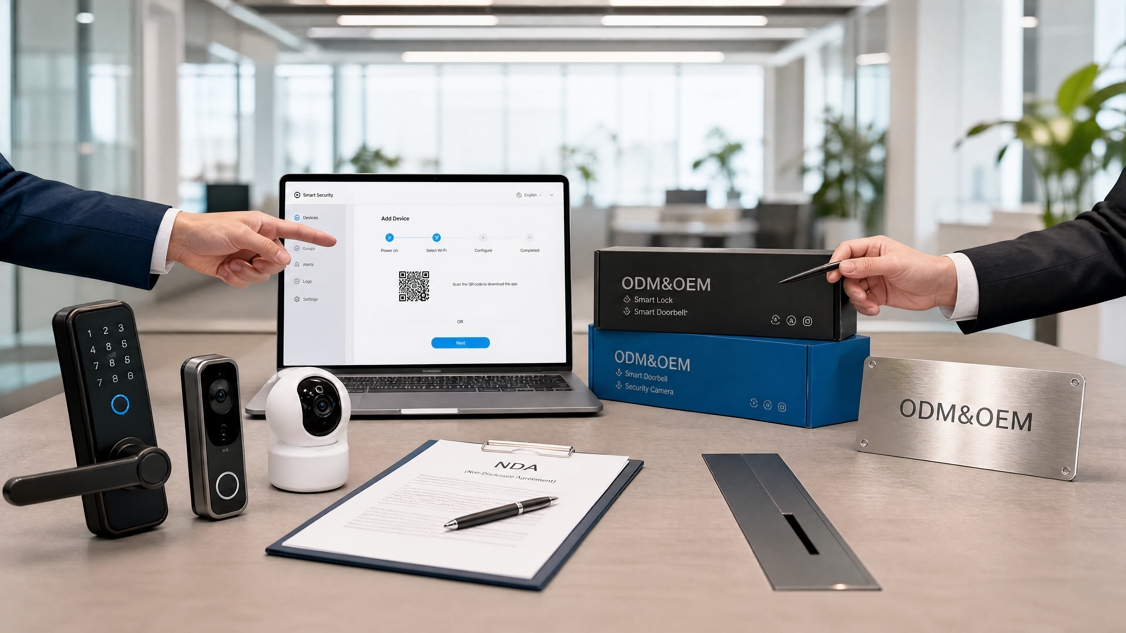 Quality checkpoints before smart lock mass production.